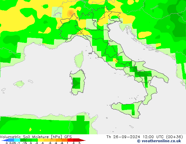 Volumetric Soil Moisture GFS Th 26.09.2024 12 UTC