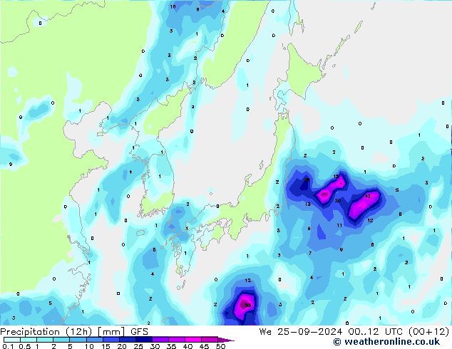  (12h) GFS  25.09.2024 12 UTC