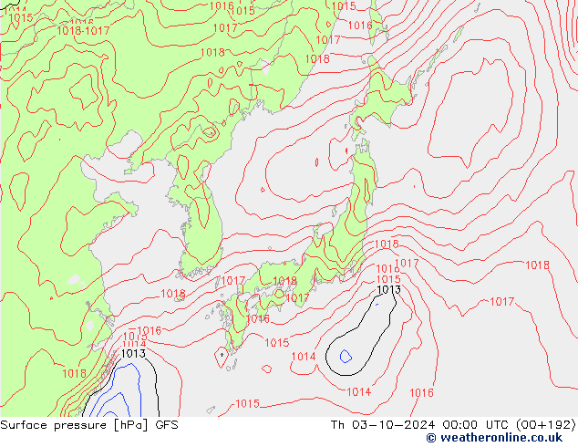 GFS: czw. 03.10.2024 00 UTC