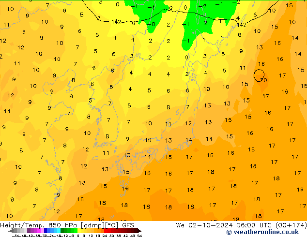 GFS: We 02.10.2024 06 UTC