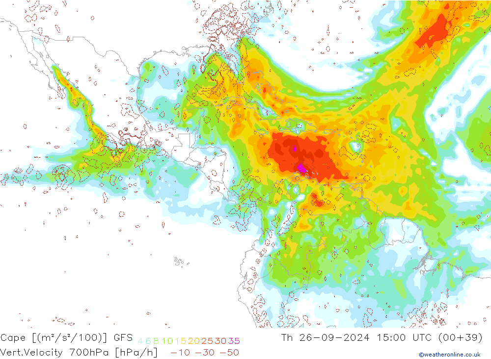 Cape GFS чт 26.09.2024 15 UTC