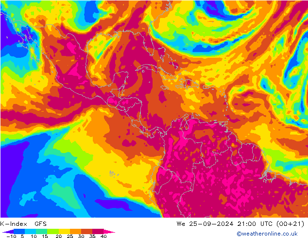 K-Index GFS We 25.09.2024 21 UTC