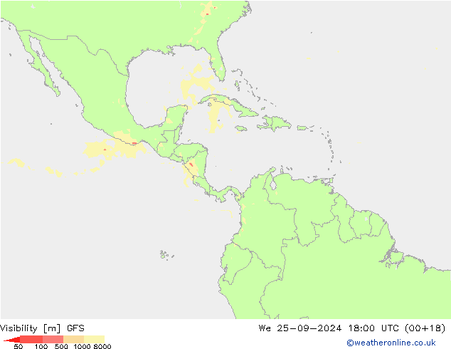 Visibility GFS We 25.09.2024 18 UTC