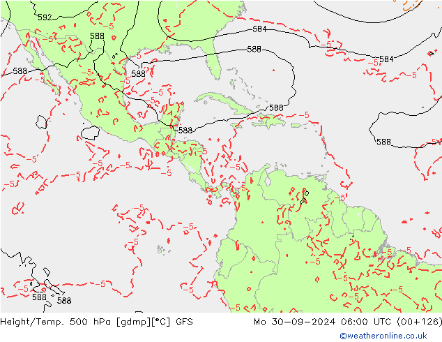 Height/Temp. 500 hPa GFS  30.09.2024 06 UTC