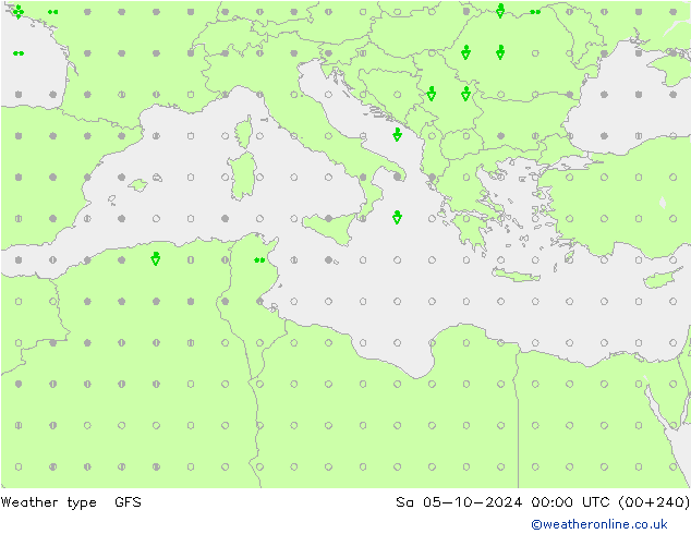 Weather type GFS Sa 05.10.2024 00 UTC