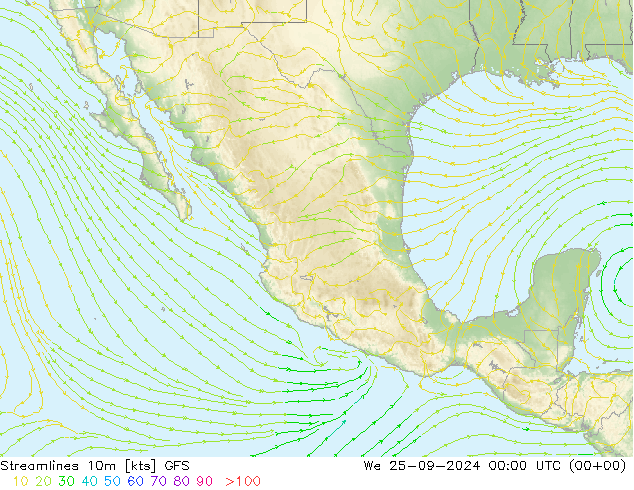  10m GFS  25.09.2024 00 UTC