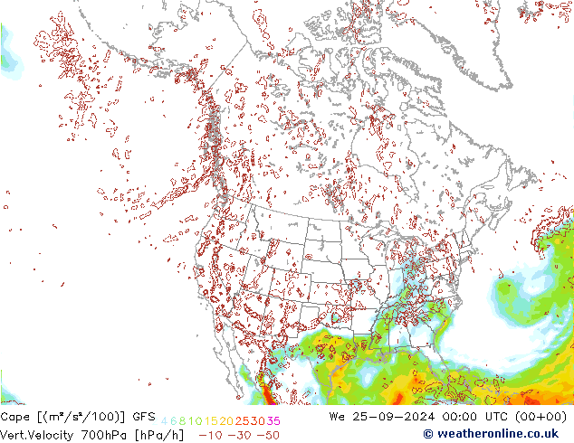 Cape GFS St 25.09.2024 00 UTC