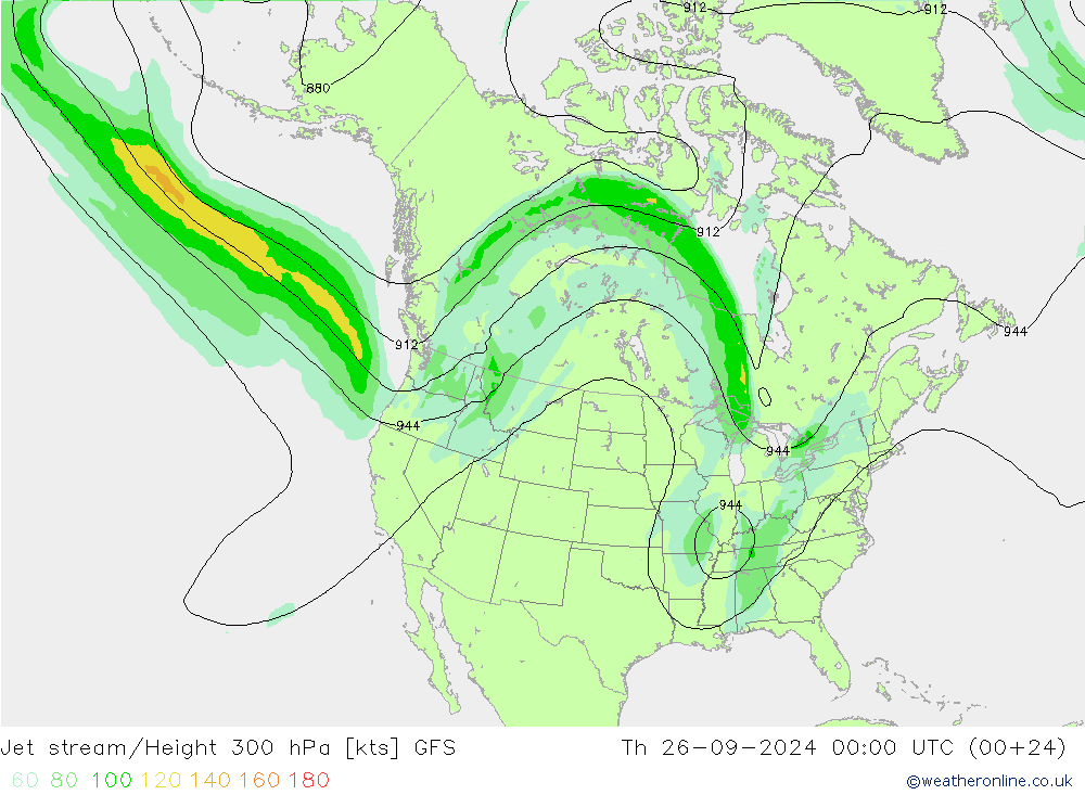 Jet Akımları GFS Per 26.09.2024 00 UTC