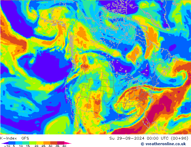 K-Index GFS Su 29.09.2024 00 UTC