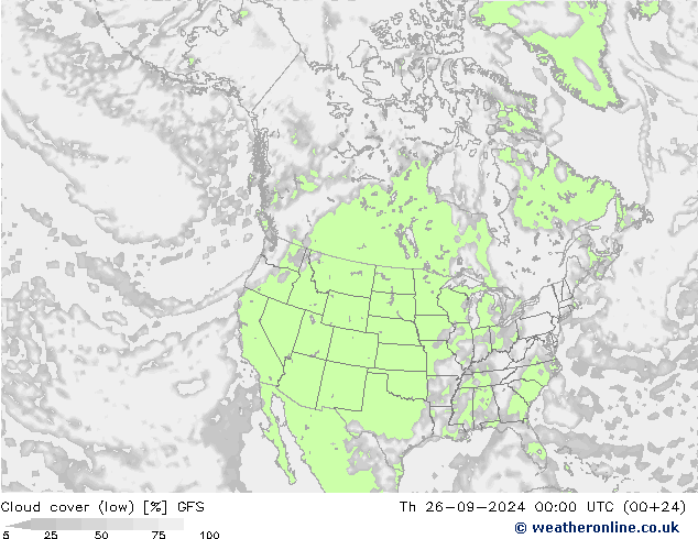 Nubi basse GFS gio 26.09.2024 00 UTC