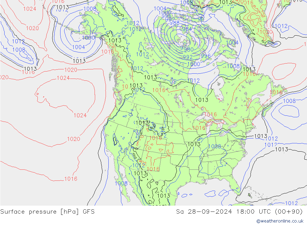 GFS: сб 28.09.2024 18 UTC