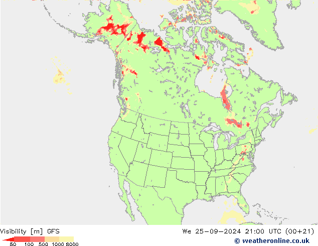 Visibility GFS We 25.09.2024 21 UTC