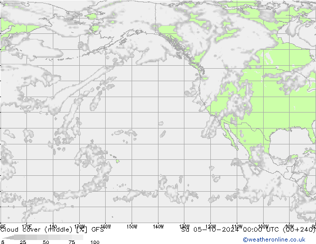 Nuages (moyen) GFS sam 05.10.2024 00 UTC