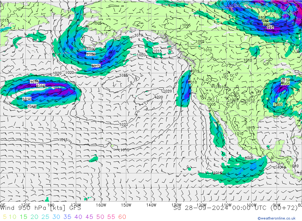 Prec 6h/Wind 10m/950 GFS sab 28.09.2024 00 UTC