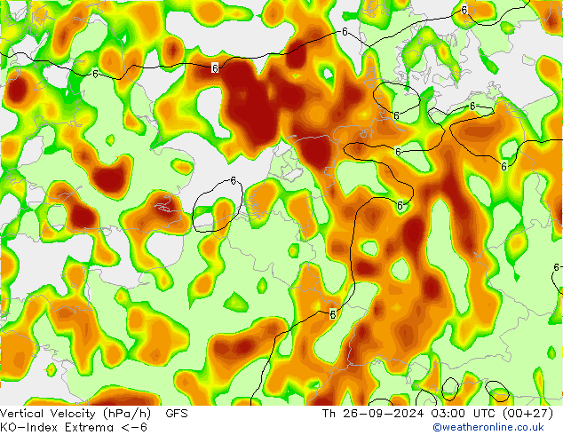 Convection-Index GFS Th 26.09.2024 03 UTC