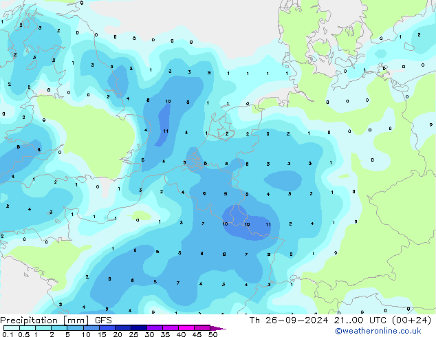 Neerslag GFS do 26.09.2024 00 UTC