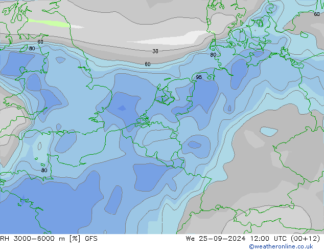 RH 3000-6000 m GFS St 25.09.2024 12 UTC