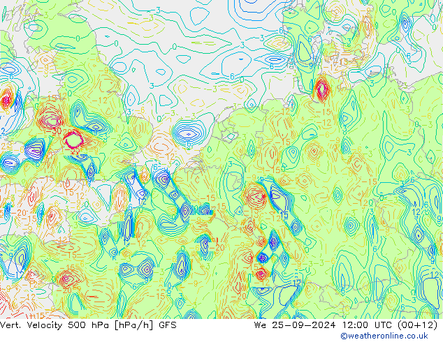 Vert. Velocity 500 hPa GFS St 25.09.2024 12 UTC