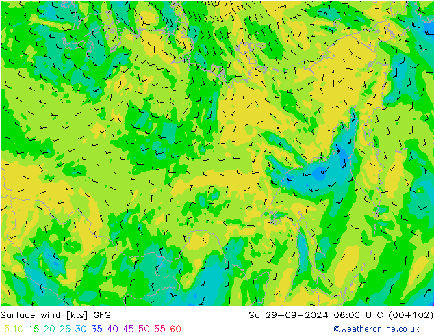  10 m GFS  29.09.2024 06 UTC