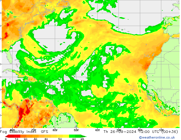 Fog Stability Index GFS Th 26.09.2024 12 UTC