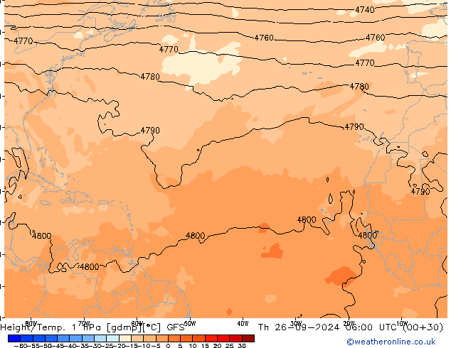 Géop./Temp. 1 hPa GFS jeu 26.09.2024 06 UTC