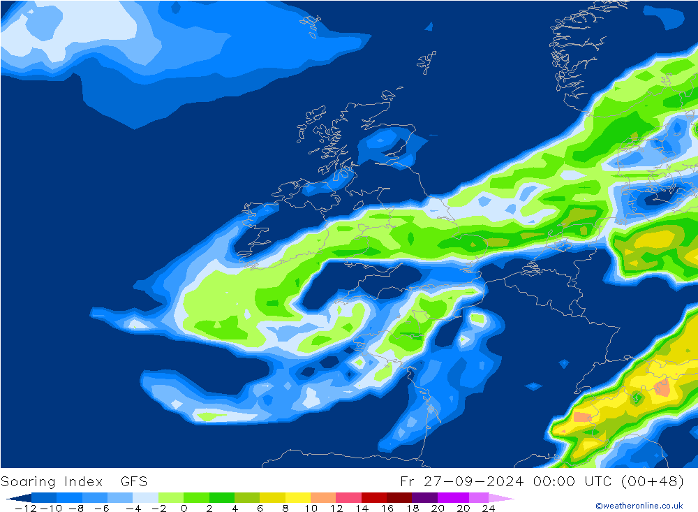 Soaring Index GFS Fr 27.09.2024 00 UTC