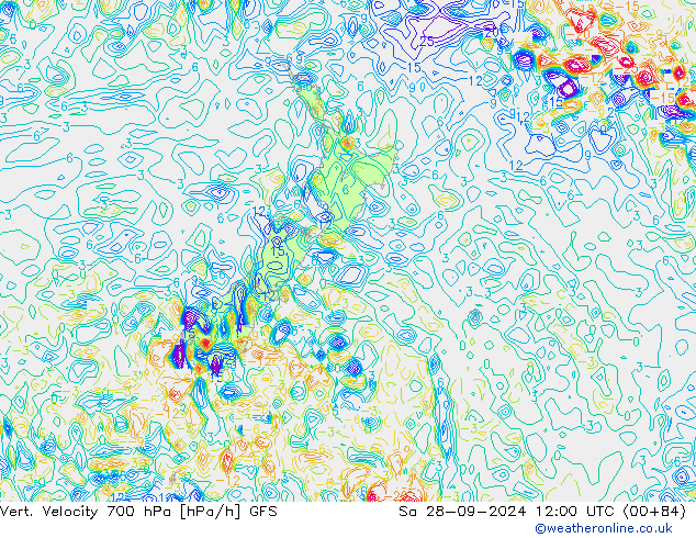 Vert. Velocity 700 hPa GFS Sa 28.09.2024 12 UTC