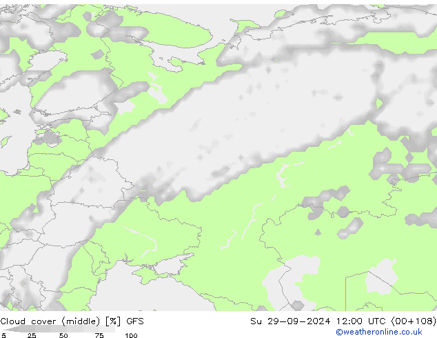 Nubi medie GFS dom 29.09.2024 12 UTC