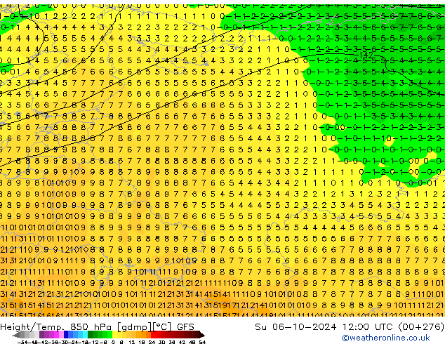 GFS: Paz 06.10.2024 12 UTC