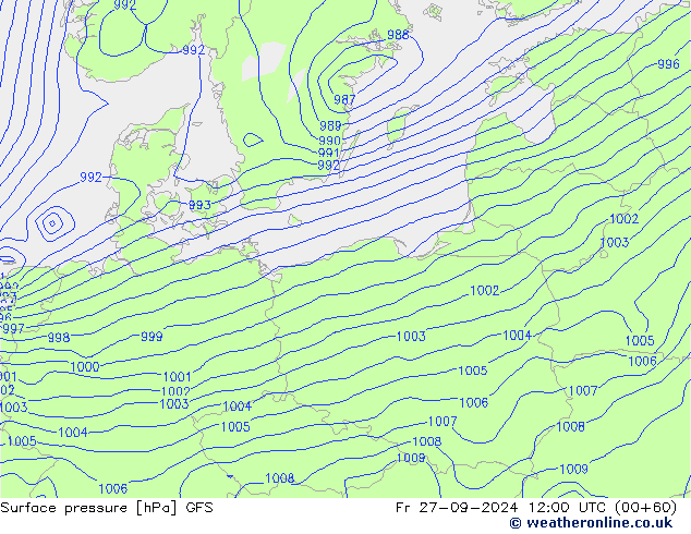 GFS: vie 27.09.2024 12 UTC