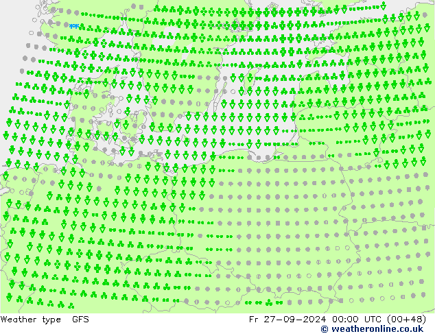 Weather type GFS Pá 27.09.2024 00 UTC