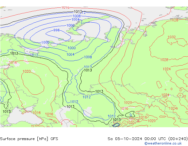 GFS: so. 05.10.2024 00 UTC