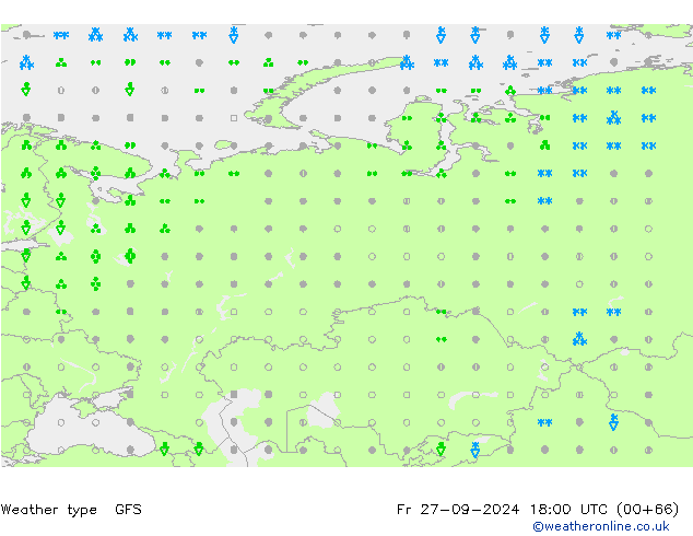 Yağış Türü GFS Cu 27.09.2024 18 UTC