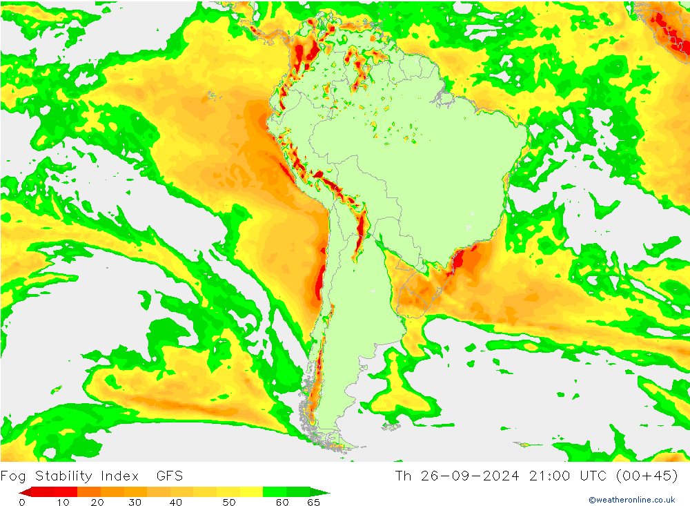 Fog Stability Index GFS Th 26.09.2024 21 UTC