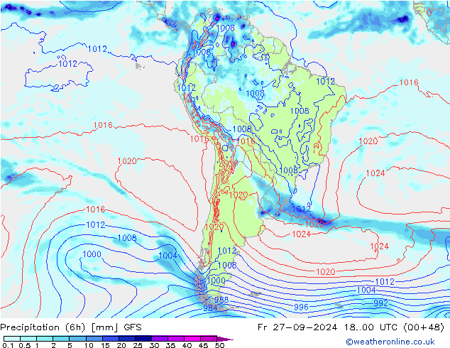 Z500/Rain (+SLP)/Z850 GFS pt. 27.09.2024 00 UTC