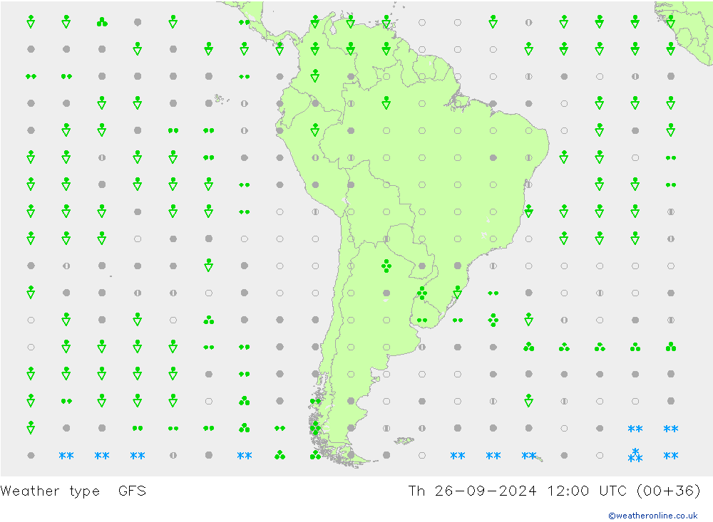 Weather type GFS Th 26.09.2024 12 UTC