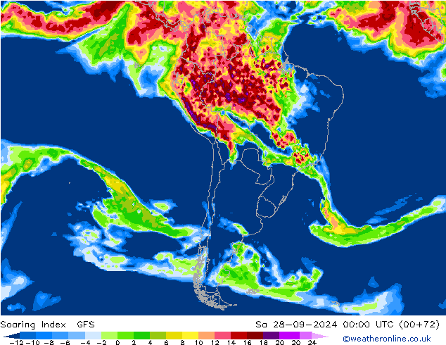 Soaring Index GFS sab 28.09.2024 00 UTC