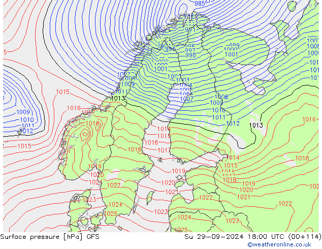 GFS: Su 29.09.2024 18 UTC