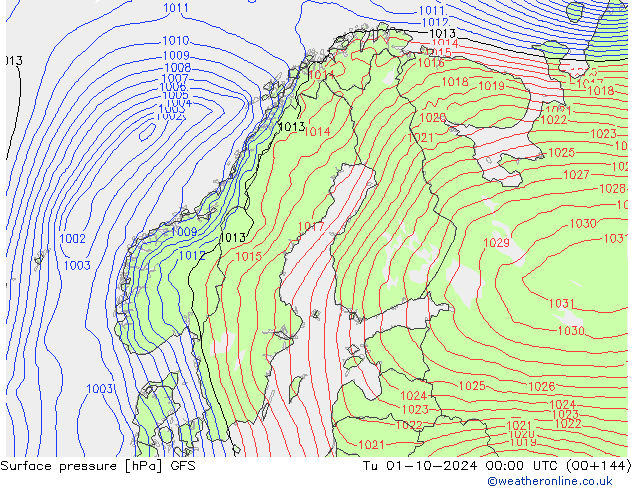 GFS: Tu 01.10.2024 00 UTC