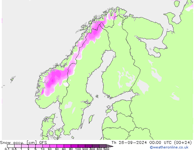 Snow accu. GFS jeu 26.09.2024 00 UTC