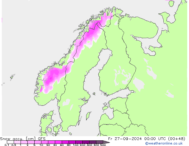 Snow accu. GFS pt. 27.09.2024 00 UTC