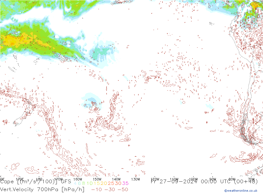 Cape GFS pt. 27.09.2024 00 UTC