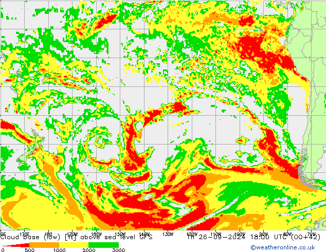 Cloud base (low) GFS Th 26.09.2024 18 UTC