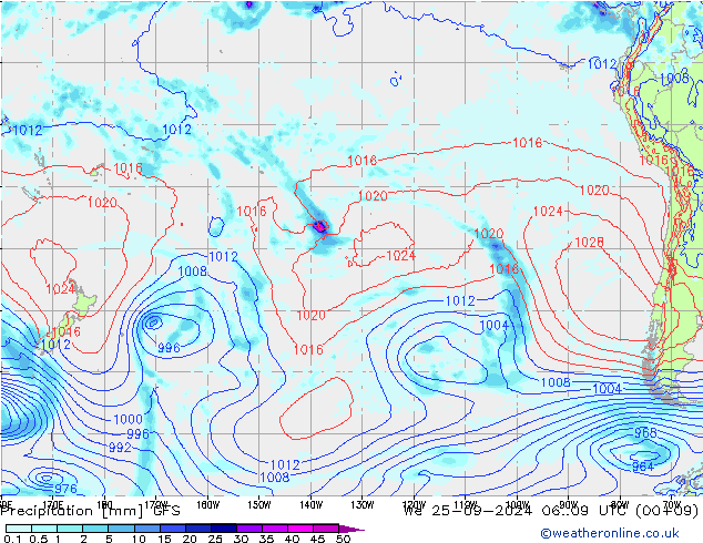 Yağış GFS Çar 25.09.2024 09 UTC