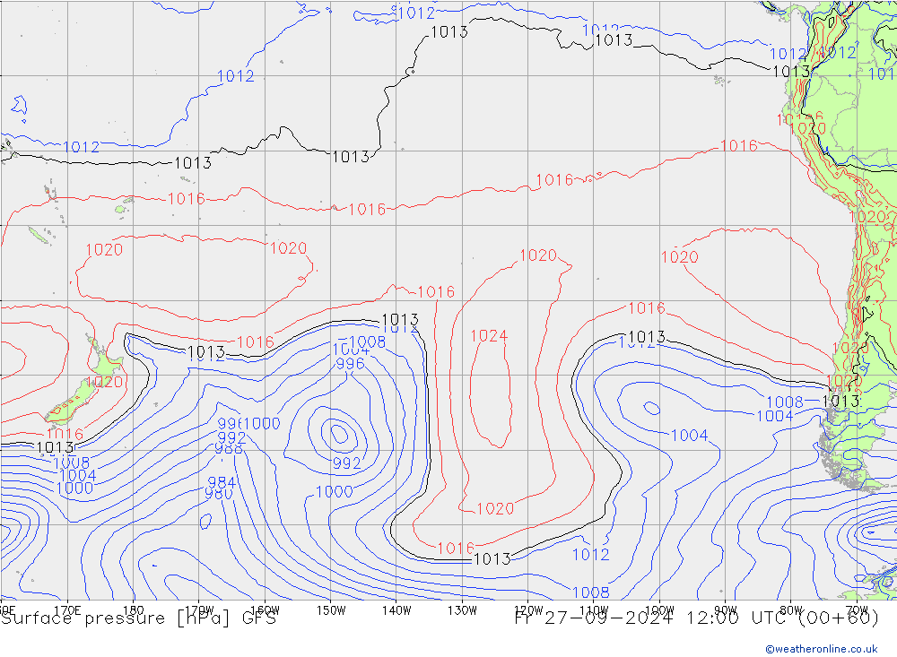 GFS: ven 27.09.2024 12 UTC