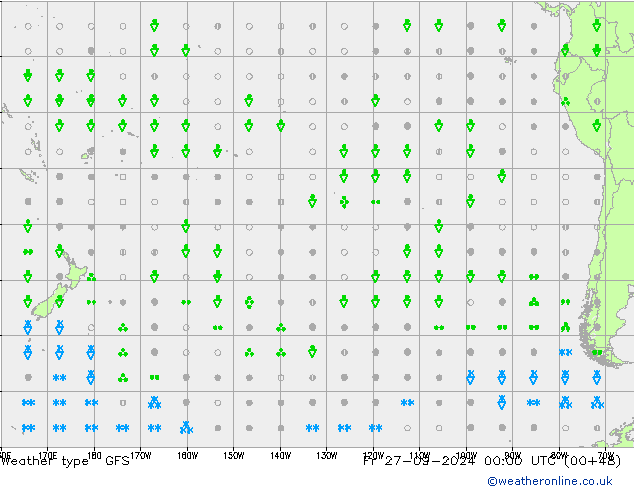 Yağış Türü GFS Cu 27.09.2024 00 UTC