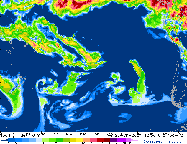 Soaring Index GFS We 25.09.2024 12 UTC