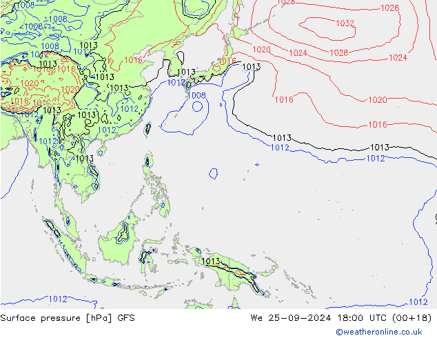 GFS: St 25.09.2024 18 UTC