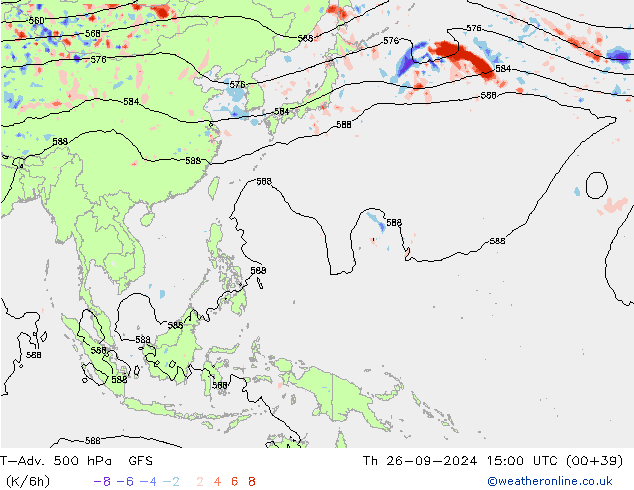 T-Adv. 500 hPa GFS Th 26.09.2024 15 UTC