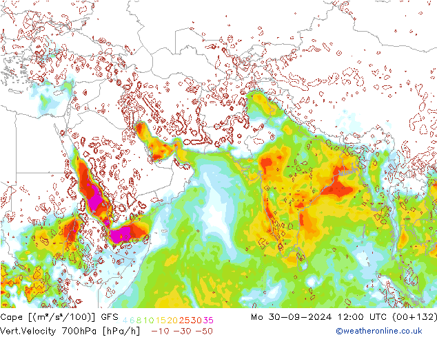 Cape GFS Mo 30.09.2024 12 UTC